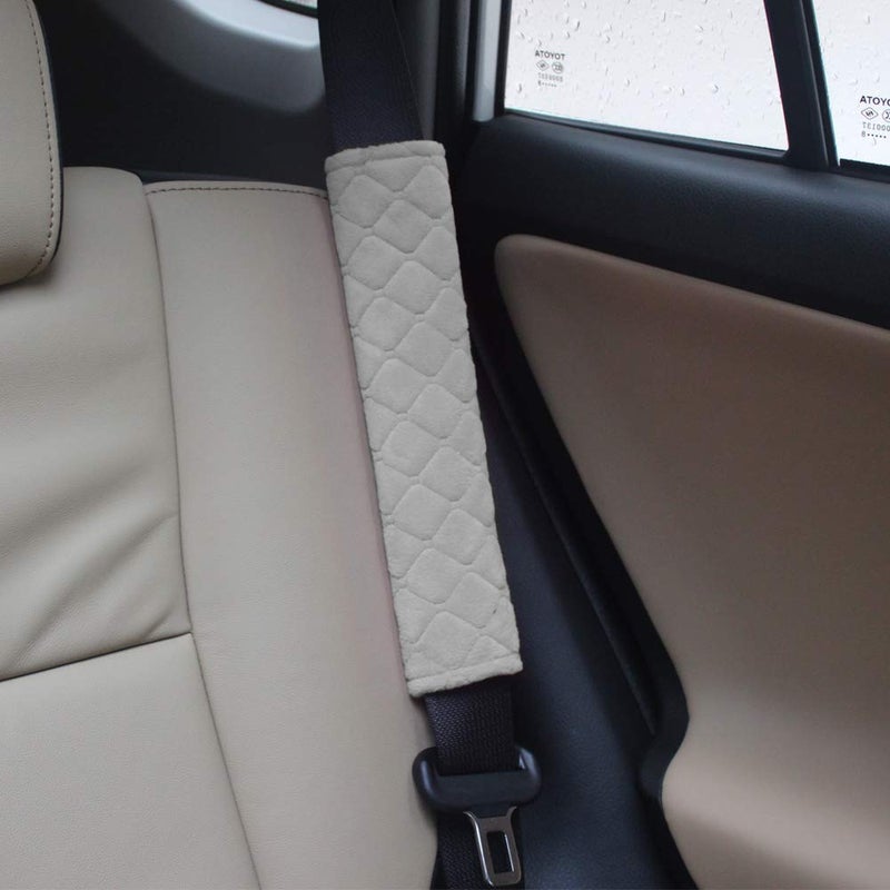 surpassme Car Seat Belt Pads Cover, 2 Pack Seat Belt Shoulder Strap Covers Protector to Release Stress to Your Neck and Shoulder for a Safety Driving (Grey) - Image 2